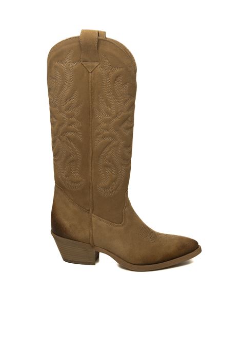 Black leather texan boot GISEL MOIRE | CALIFORNIACAM-DESERTO